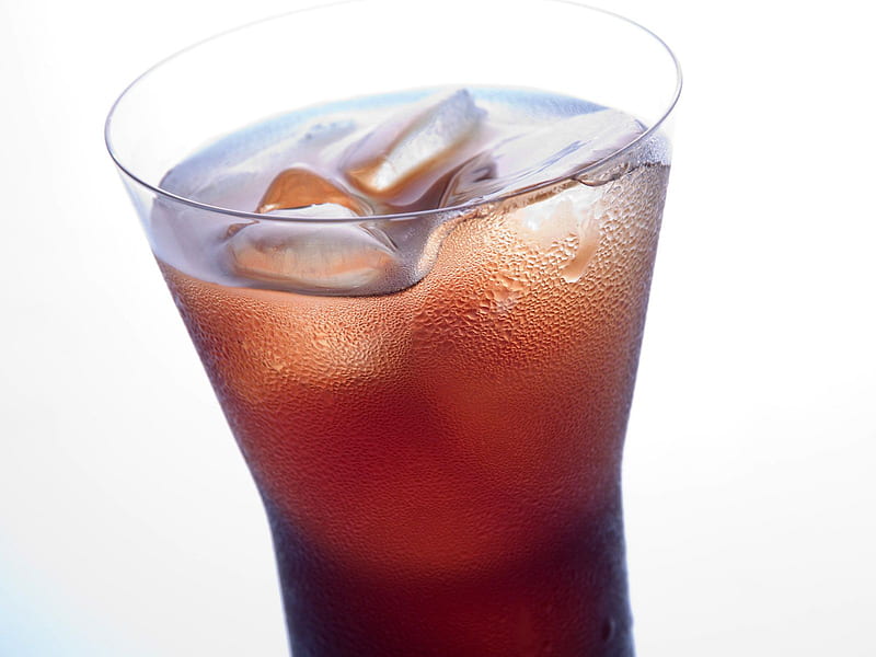 ice drink, cola, glass, water, ice cube, ice, drink, HD wallpaper