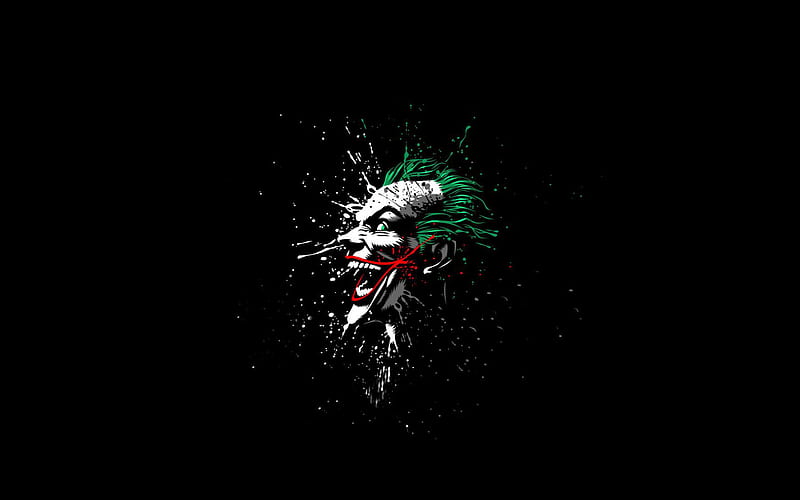 Joker, art, supervillain, darkness, black background, HD wallpaper | Peakpx