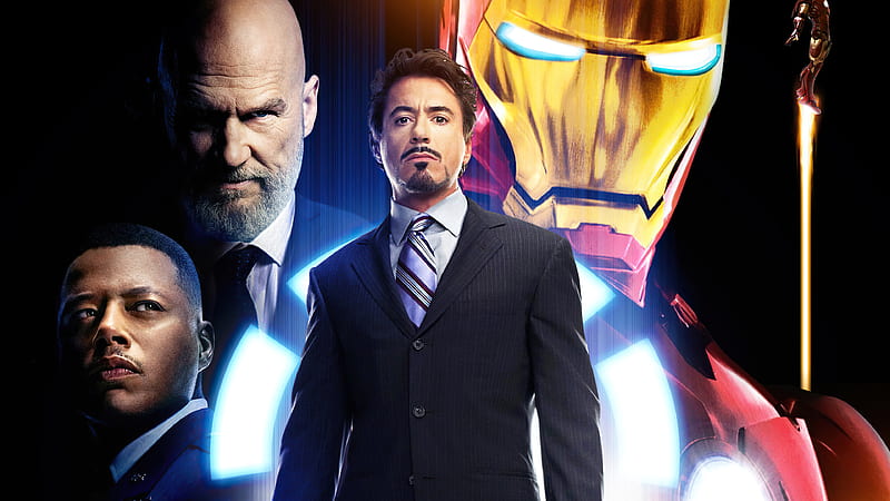 Iron Man, James Rhodes, Obadiah Stane, Tony Stark, HD wallpaper