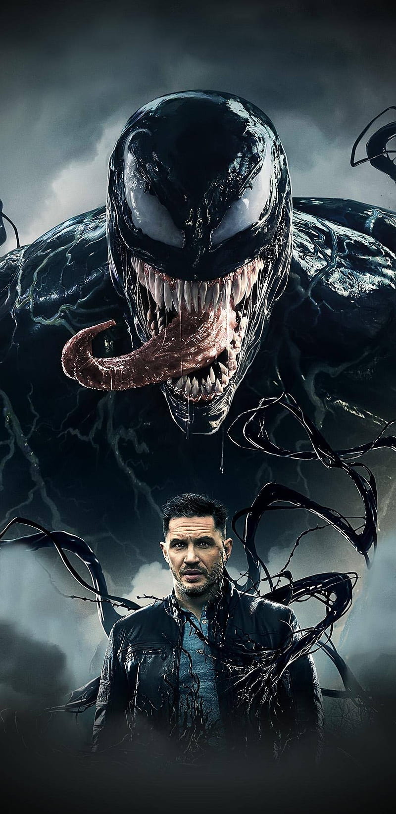 Venom Tom Hardy, marvel, symbiote, HD phone wallpaper