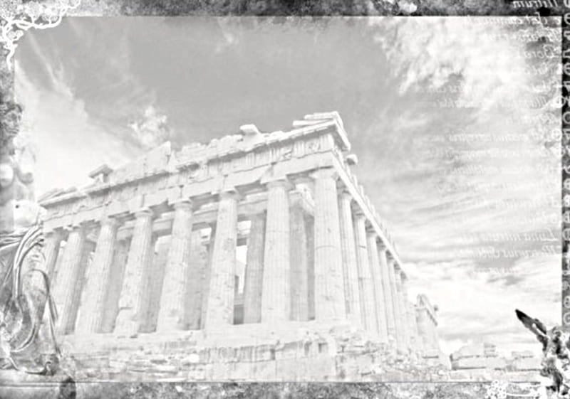 Greek building, background, myths, philosophy, HD wallpaper