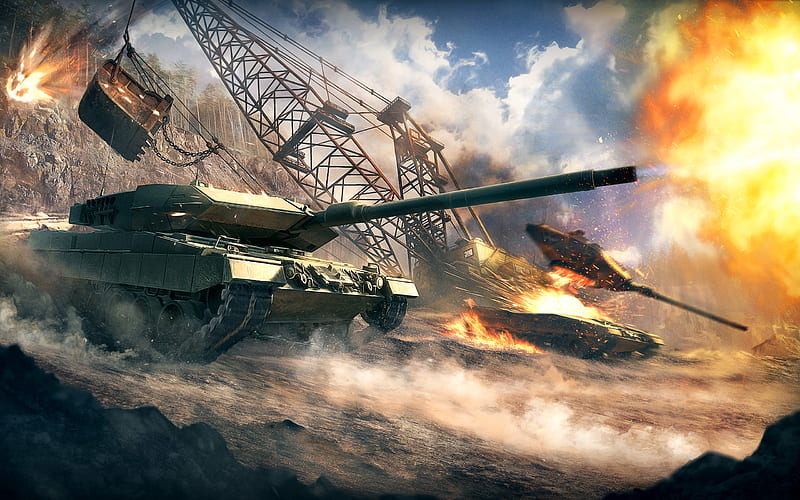 World of tanks, online games, modern armored vehicles, tank battle, HD wallpaper