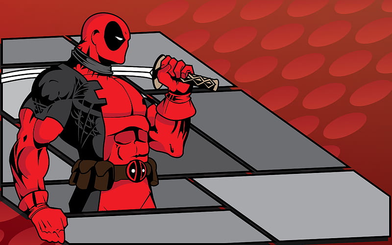 Deadpool Minimalist Background, deadpool, superheroes, minimalism, minimalist, HD wallpaper