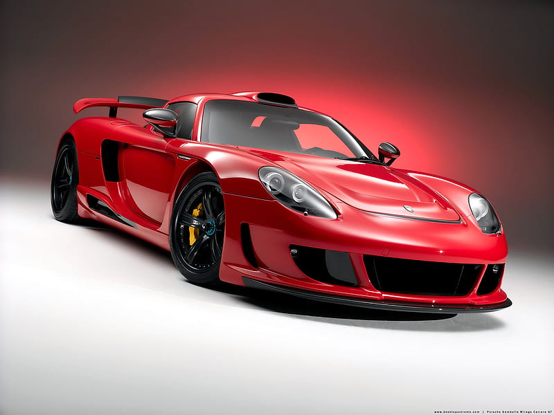 Carrera GT, sports car, red, conv, porsche, HD wallpaper