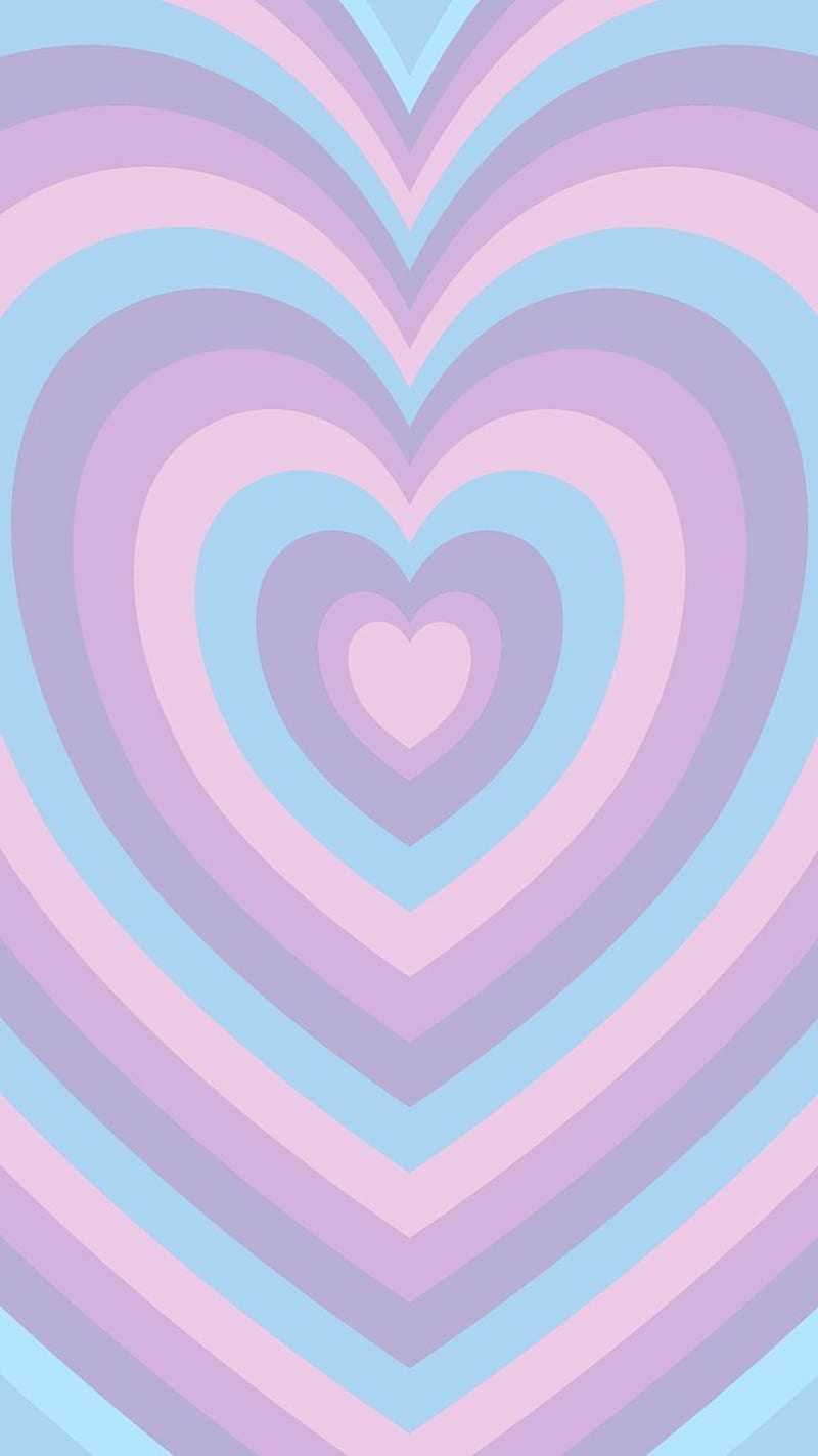 Phone, background, lock screen. 'pastel purple and blue heart'. (3 ...