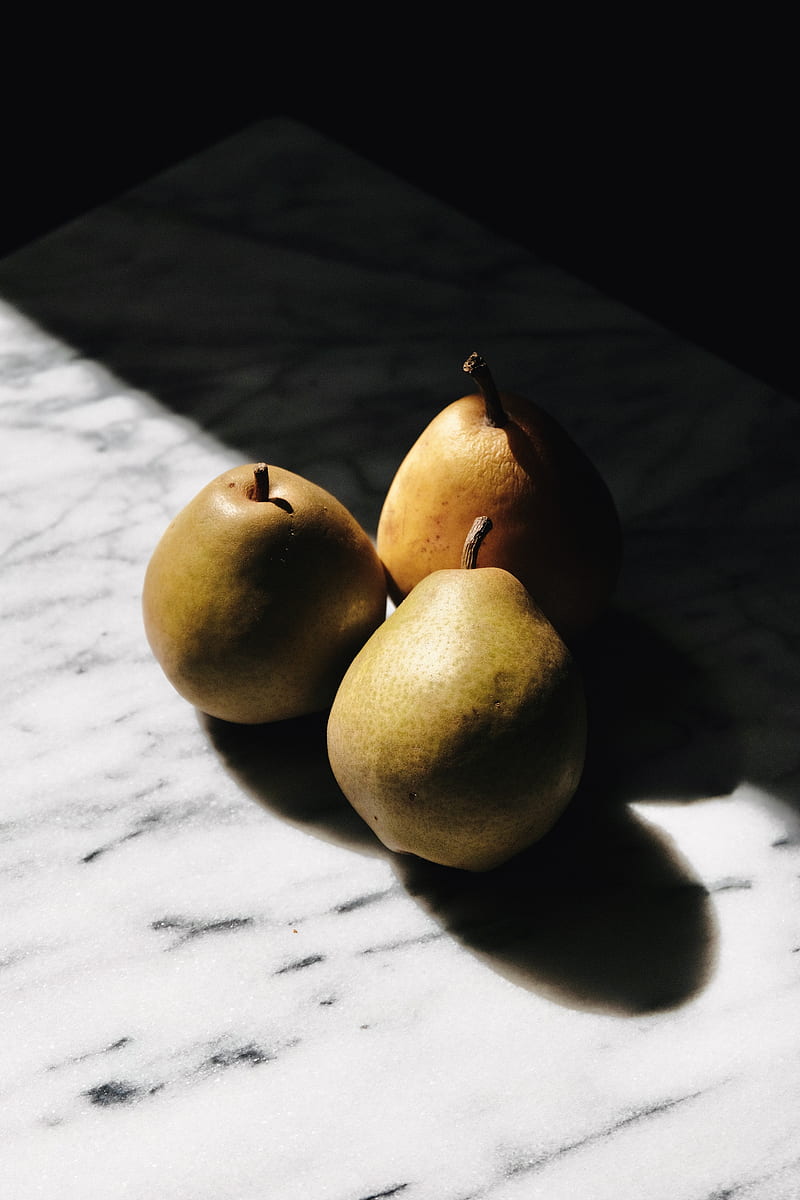 pears, fruit, ripe, shadow, HD phone wallpaper