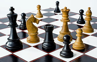 brown chess piece the game #Chess #figure #4K #wallpaper