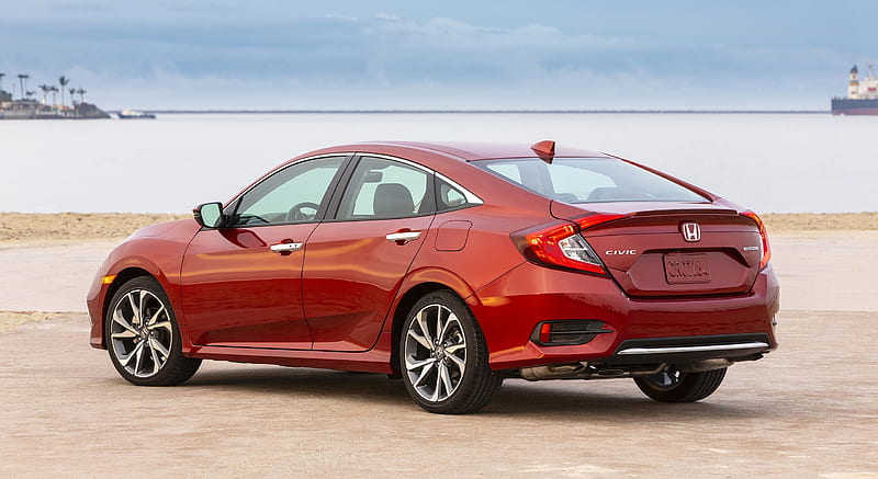 2020 Honda Civic Sedan Touring - Rear Three-Quarter, car, HD wallpaper ...