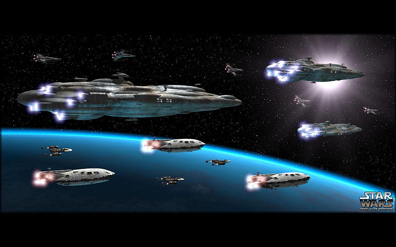 Rebelion Fleet, star wars, HD wallpaper