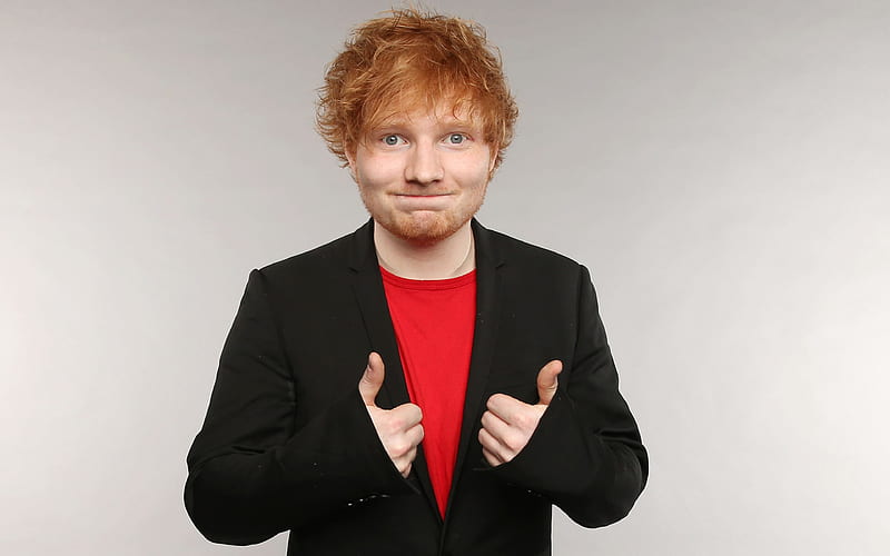 Ed Sheeran, Edward Christopher Sheeran, portrait smile, British singer, musician, HD wallpaper