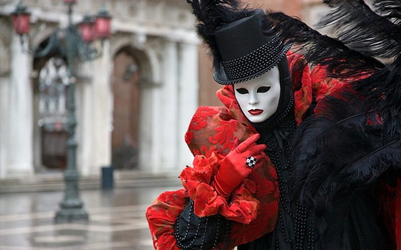 venetian mask, carnival, graphy, mask, people, HD wallpaper