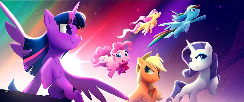 My Little Pony, Twilight Sparkle, Pinkie Pie, Rainbow Dash, Movie, Applejack (My Little Pony), Fluttershy (My Little Pony), Rarity (My Little Pony), My Little Pony: A New Generation, HD wallpaper