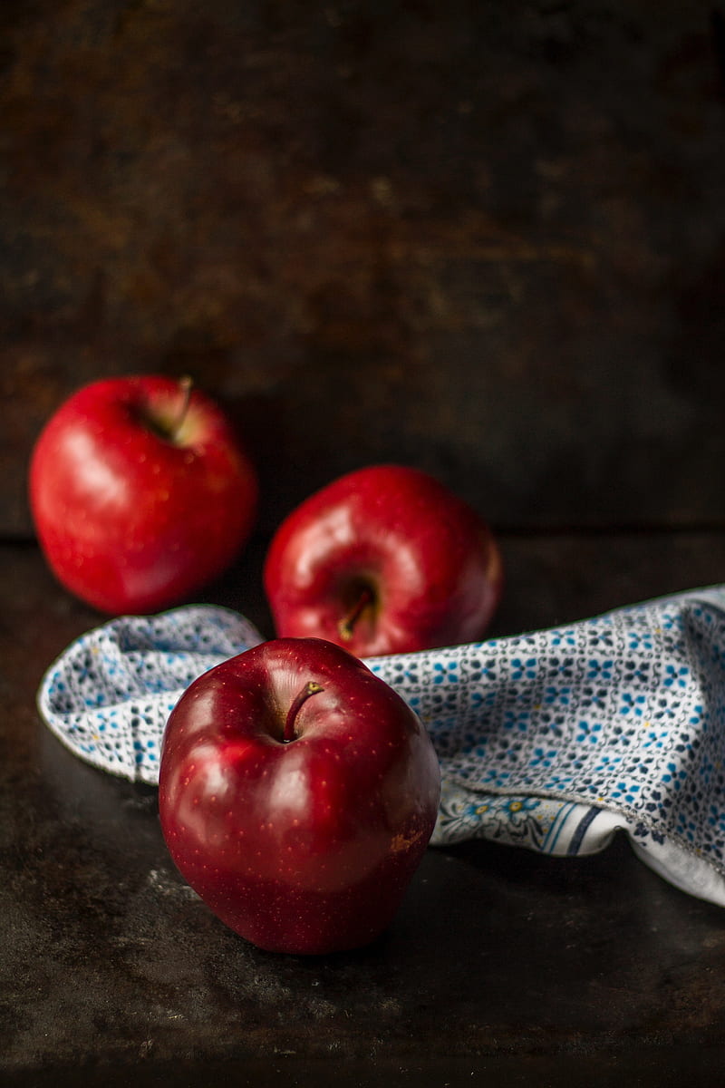 apple, red, fruit, still life, HD phone wallpaper