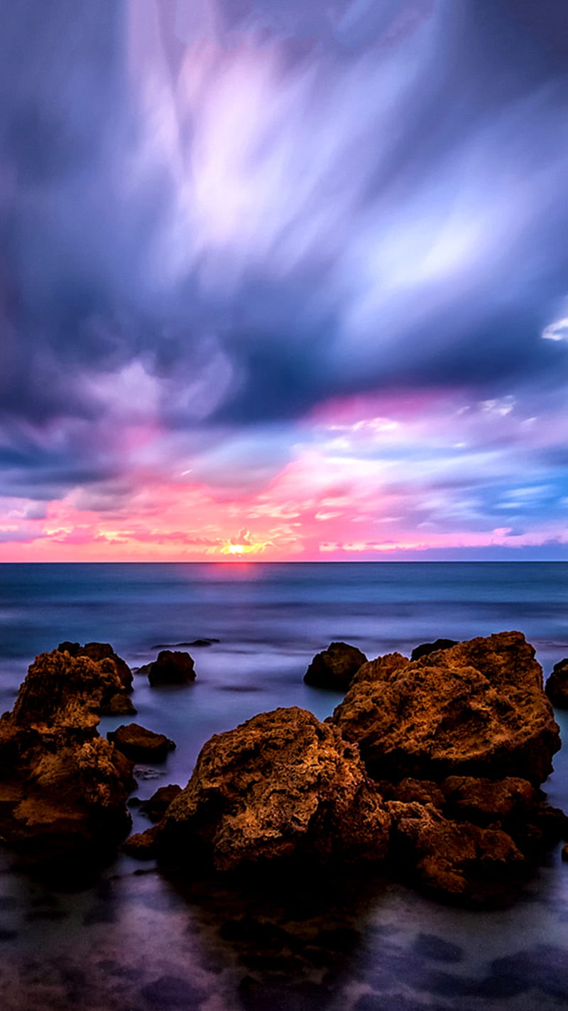 Cloudy Sunset, beach, cloudy, sunset, HD phone wallpaper | Peakpx