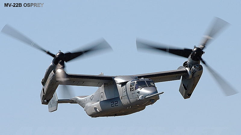 Osprey MV-22B, tilt, helicopter, mv, osprey, 22b, rotor, HD wallpaper