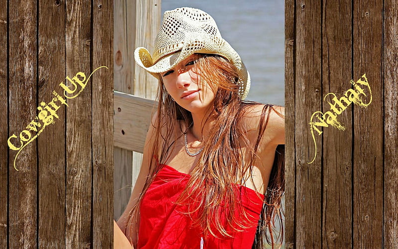 Cowgirl ~ Nathaly Model Cowgirl Hat Redhead Hd Wallpaper Peakpx