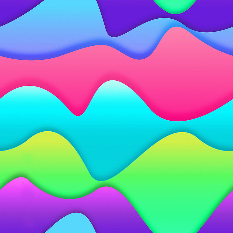 lines, wavy, colorful, colourful, bright, HD phone wallpaper