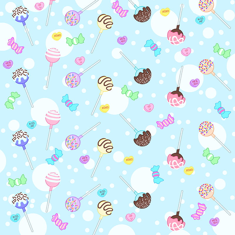 lollipops, candy, sweet, pattern, patterns, HD phone wallpaper