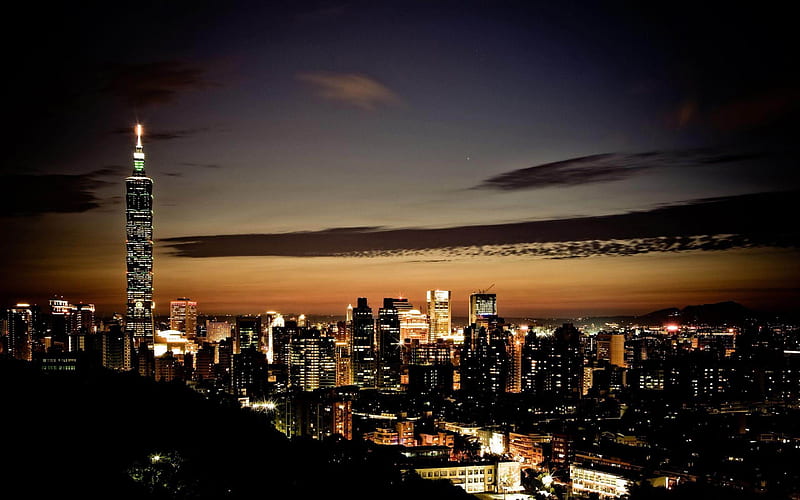 Taipei 101 Taiwan Skyscraper-architectural landscape, HD wallpaper