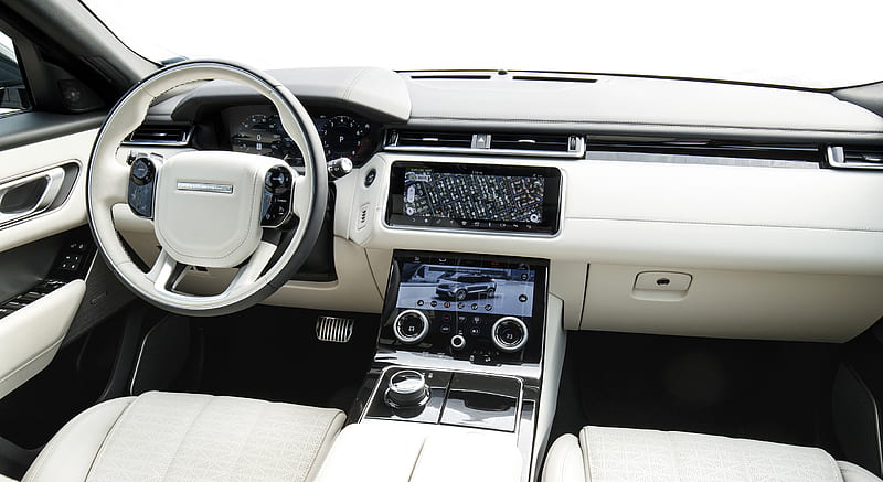 2018 Range Rover Velar P250 SE (Color: Firenze Red) - Interior, Cockpit , car, HD wallpaper