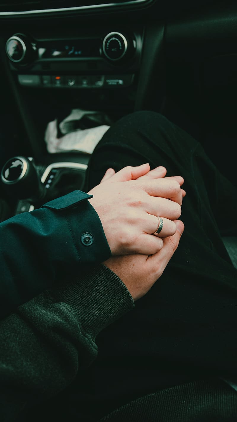 Cute Couple Love, Holding Hands In Car, holding hands, car, love, care, affection, HD phone wallpaper