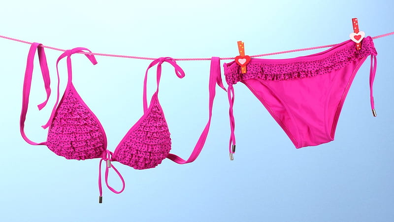 Pink, blue, swimsuit, vara, summer, funny, HD wallpaper | Peakpx