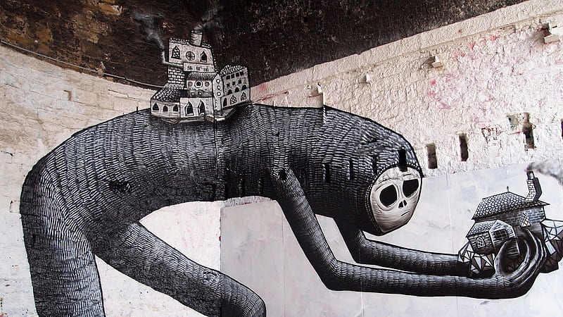 Urban Art Creature Creepy Graffiti Trippy, HD wallpaper | Peakpx