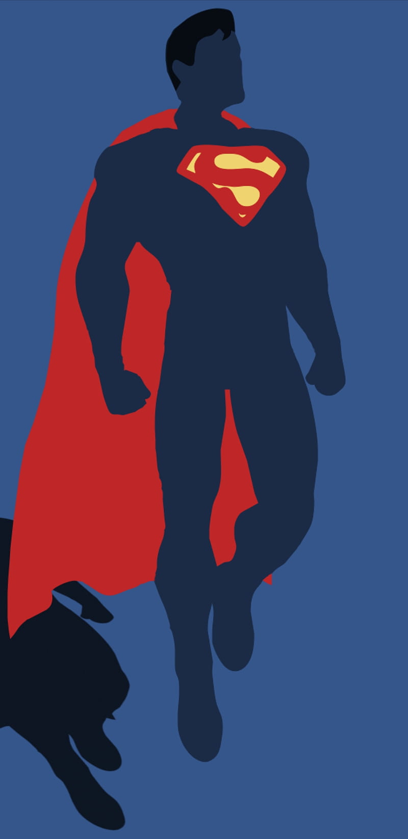 Superman black, blue, dc, hero, man of steel, movie, red, yellow, HD phone wallpaper