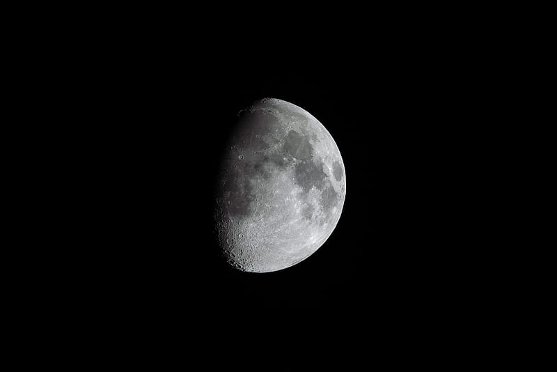 moon, full moon, craters, shadow, black, HD wallpaper