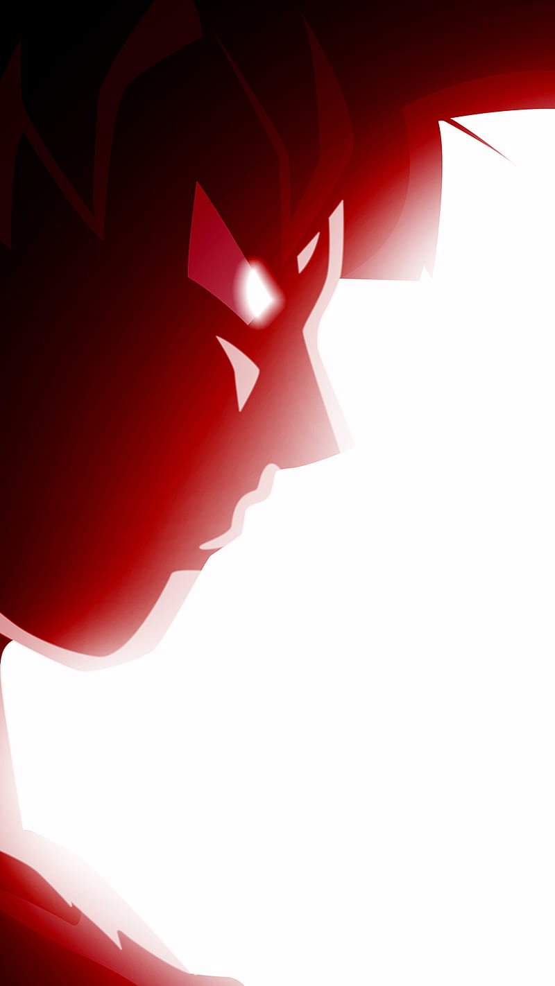 Goku Ultra Instinct, basic, iphone, red, simple, HD phone wallpaper