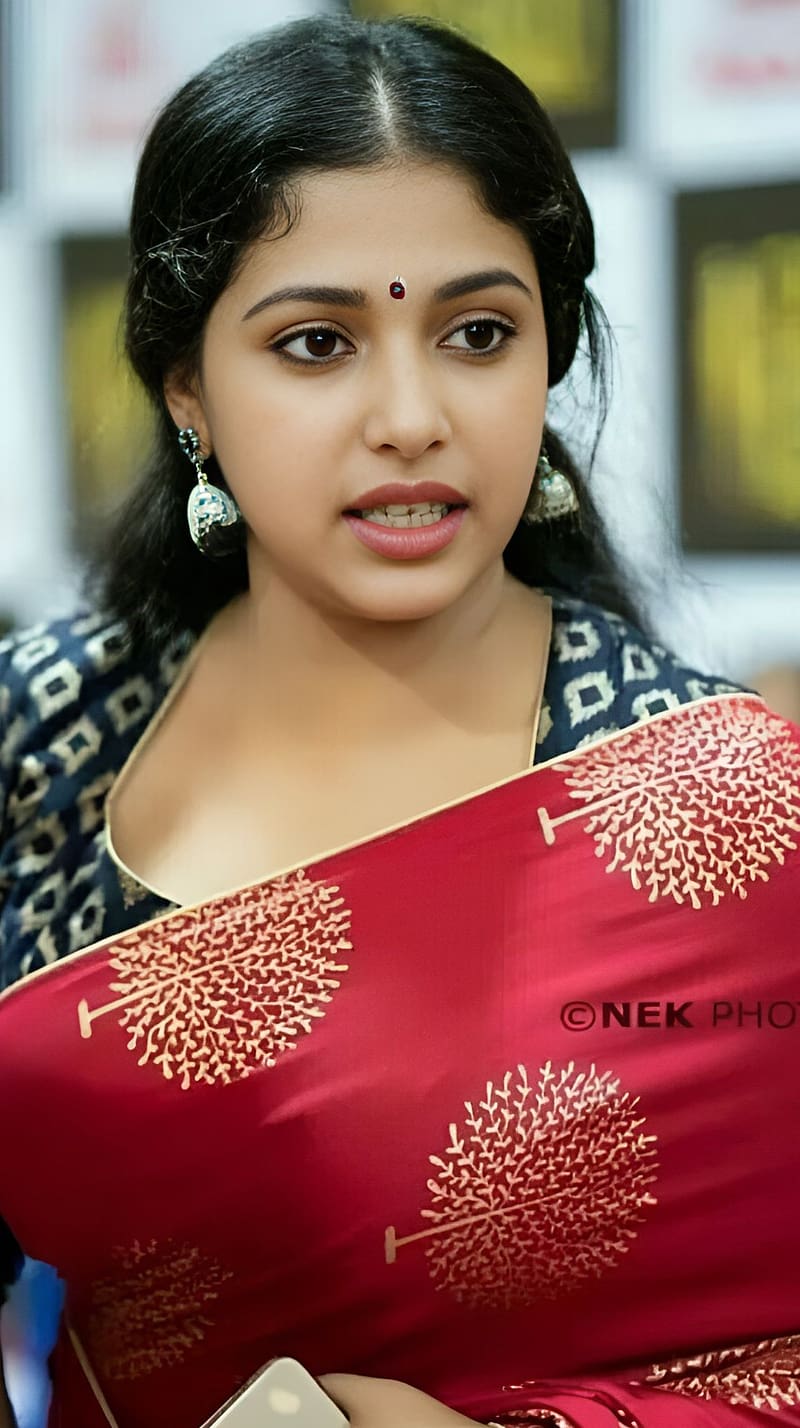 Anu Sitara, malayalam actress, saree beauty, HD phone wallpaper