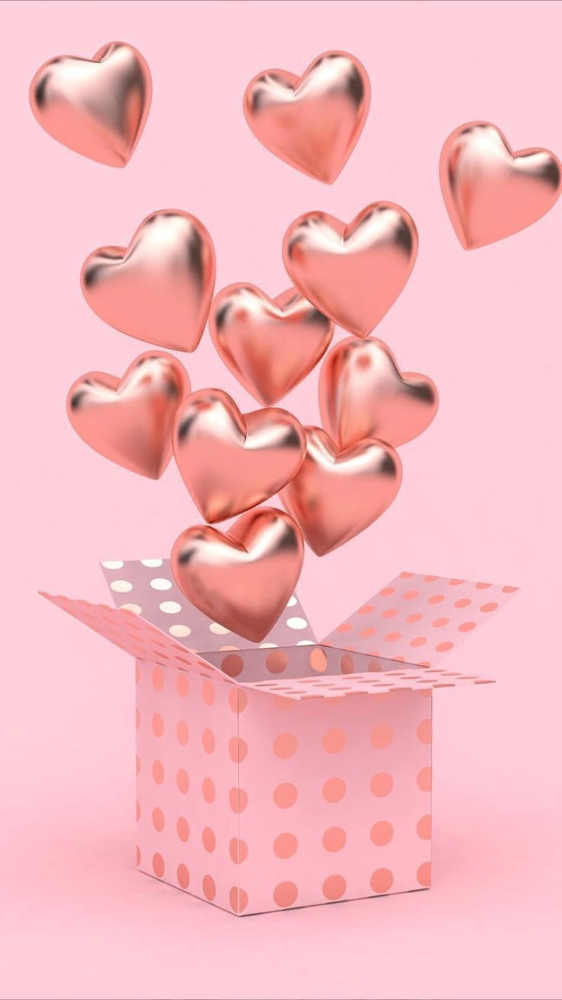 Valentine day, balloons, birtay, gift, love, pink, surprise, HD phone wallpaper