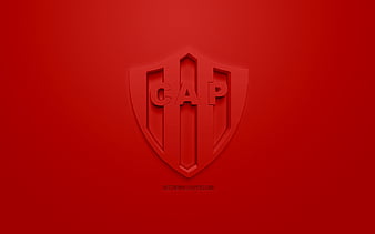 Club Atletico Independiente, creative 3D logo, red background, 3d