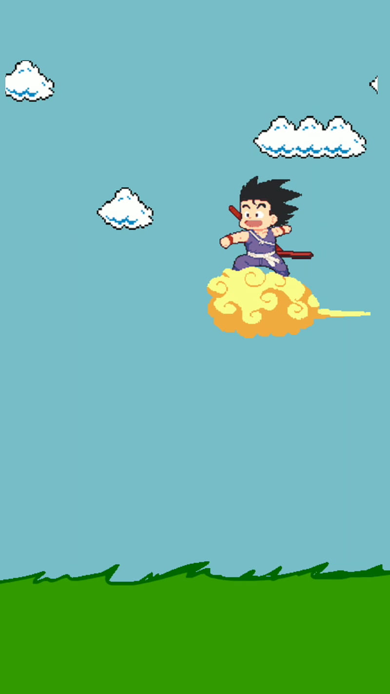 Goku nube, blue, dragon ball, HD phone wallpaper | Peakpx