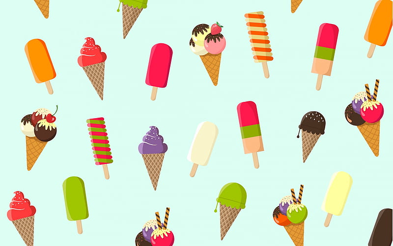 Texture, pattern, vara, ice cream, food, summer, paper, dessert, sweet, HD wallpaper