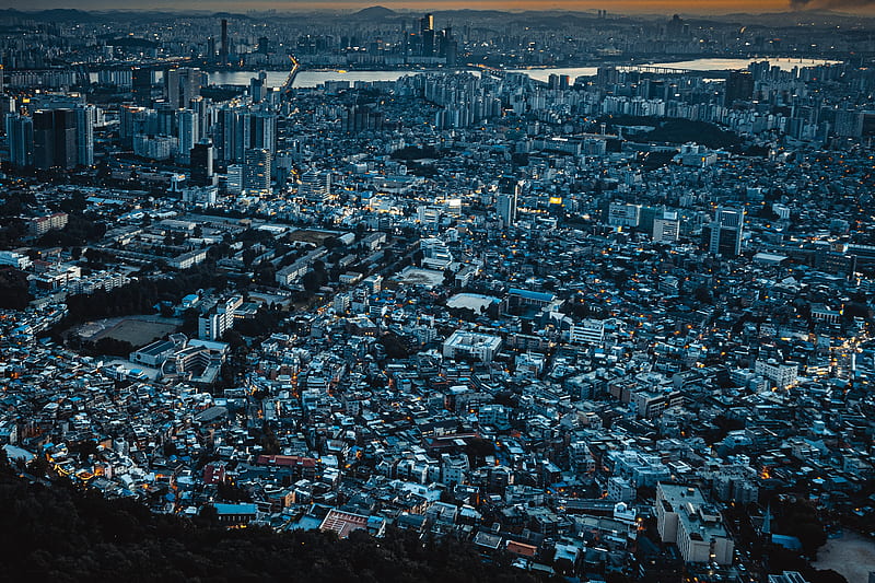 Cities, Seoul, City, Panorama, HD wallpaper