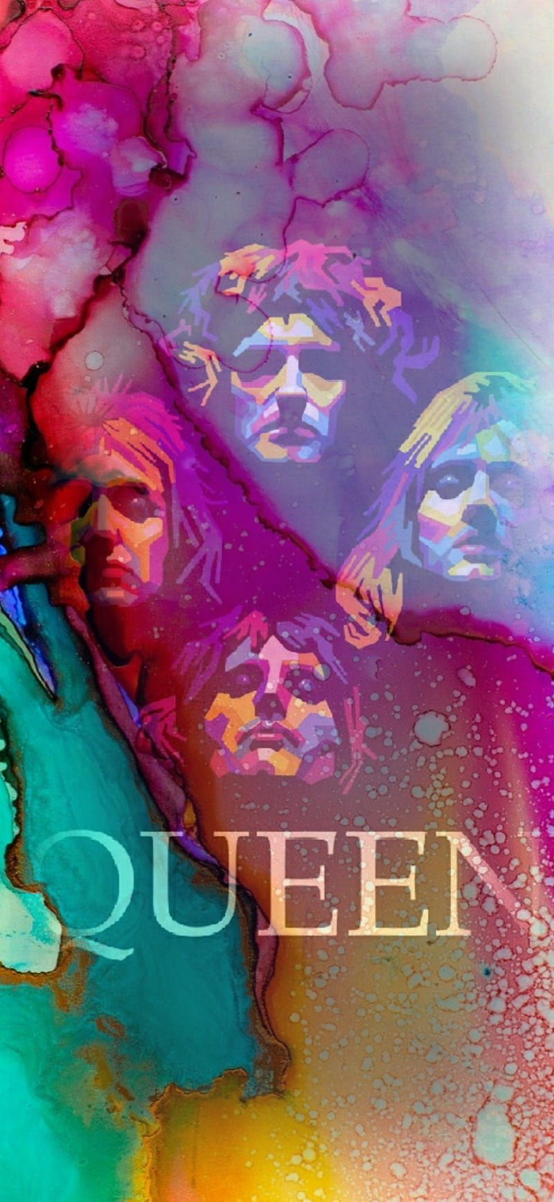 Freddie Mercury Queen, magenta, art, pink, Freddie Mercury, HD phone wallpaper