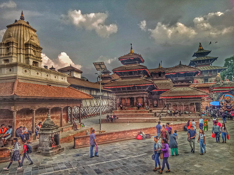 Basantapur, heritage, nepal, temple, HD wallpaper