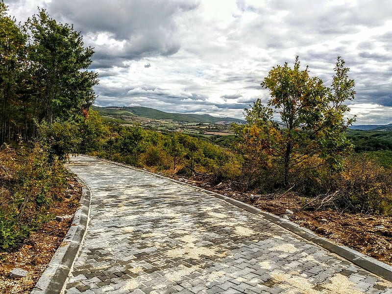 contry road mramor, Kosovo, Mramor, Prishtina, Road, HD wallpaper