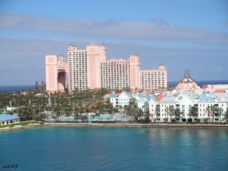 Atlantis Paradise Island Resort, graphy, Beaches, sky, Resort, Hotel, blue, HD wallpaper