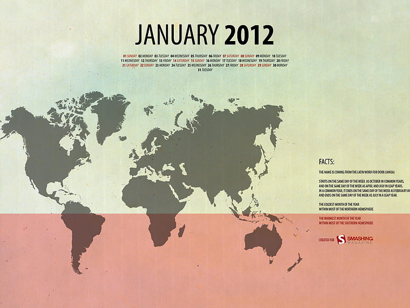 facts-January 2012 calendar themes, HD wallpaper