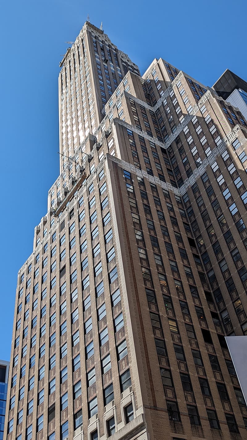 Building, bottom view, windows, sky, architecture, HD phone wallpaper ...