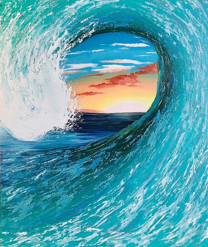 Coastal , barrel, ocean, surf, wave, HD phone wallpaper