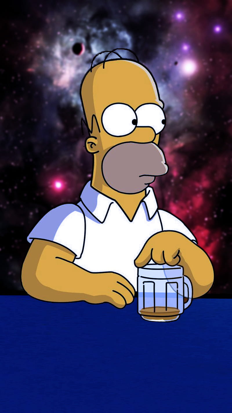 Homer , espacial, homer, homero, homero simspson, simpsons, space, tv, universe, universe, HD phone wallpaper