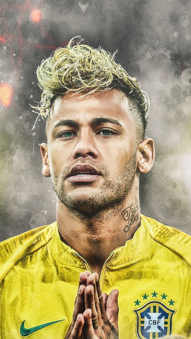 Neymar Smoky Effect, neymar, neymar edited , football, golden hair, HD phone wallpaper