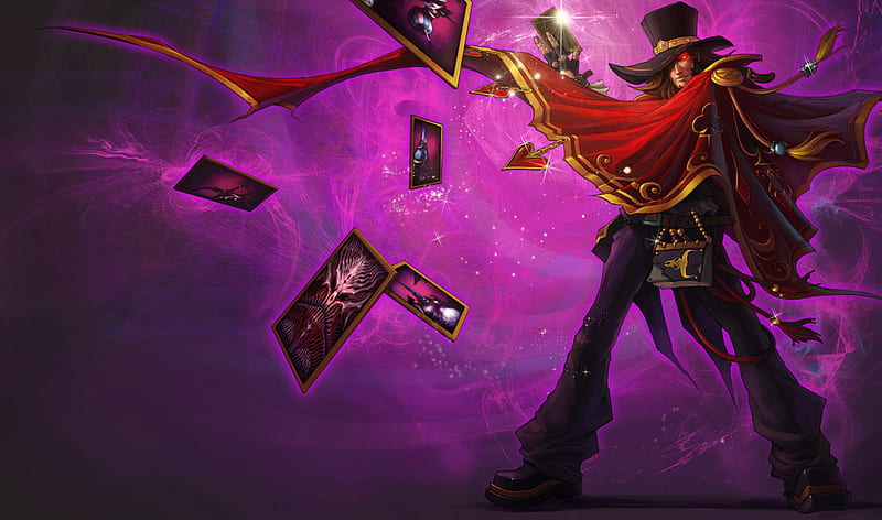 Cardmaster, dress, action, cg, video game, twisted fate - the card master, league of legends, card, splash, fantasy, poker, the card master, man, hat, gentleman, cool, twisted fate, cardmaster splash, style, HD wallpaper