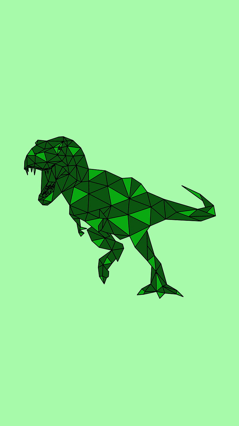 Dinosaurio t-rex, dimdom, tiranosaurio rex, animal, vistoso, lindo,  geométrico, Fondo de pantalla de teléfono HD | Peakpx