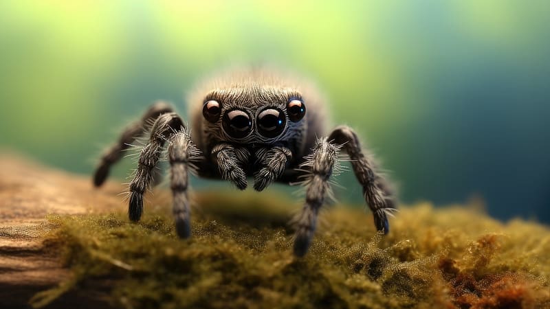 Jumping Spider, cute, amazing, spiders, arachnids, HD wallpaper