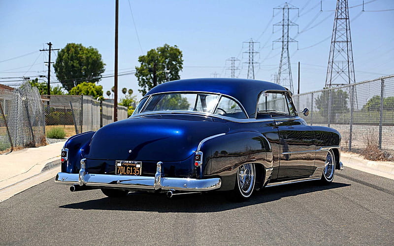 Chevrolet Deluxe, back view, 1951 cars, tuning, retro cars, american cars, 1951 Chevrolet Deluxe, lowrider, Chevrolet, HD wallpaper