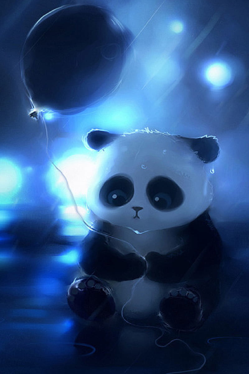 Panda Balloon, anime, blue, cute, fluffy, happy, i4, sad, HD phone  wallpaper | Peakpx
